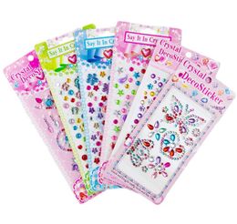 Les derniers autocollants décoratifs pour enfants gem cristal acrylique diamant autocollants bricolage de nombreuses couleurs au choix support logo personnalisé