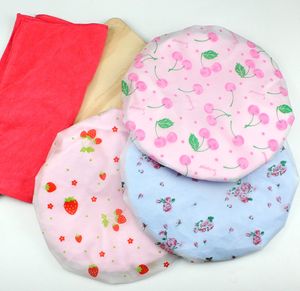 Le dernier bonnet de douche double couche bonnet de bain imperméable pour femme de nombreuses couleurs au choix prend en charge le logo personnalisé