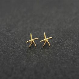 Los últimos elementos aretes de estrella de mar aretes de aleación de zinc plateados para mujeres enteras 259s