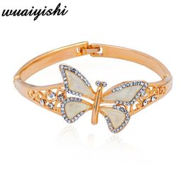 De nieuwste mode -vlinder Bracelet Ladies Gold Hand Trend Charme Series Sieraden Retro Wild Bangle
