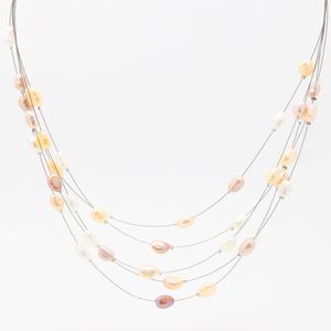 De nieuwste modeontwerp natuurlijke zoetwaterparel Multi-layer ketting sieraden vrouwelijke charme