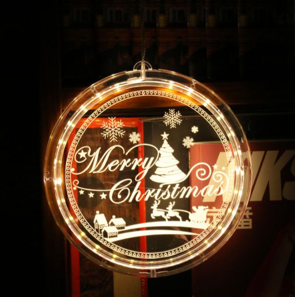 La dernière guirlande lumineuse LED de Noël ins décoration lampe de modélisation créative boîte à piles centre commercial disposition de vacances néons
