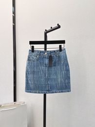 De nieuwste brief gedrukt gewassen denimrok uit de lente en zomer