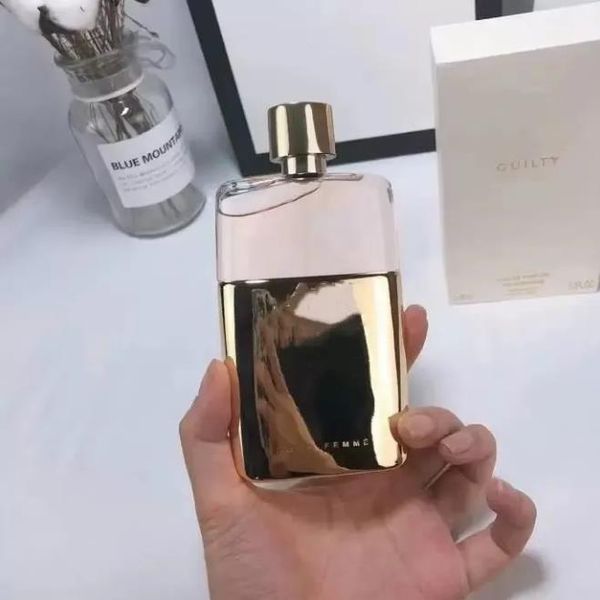 Le dernier design de luxe Cologne parfum pour femme parfum pour homme naturel clair bouteille noire or 90 ml version la plus élevée vaporisateur de parfum style classique parfum durable