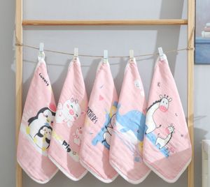 De nieuwste stijl 1 stuk = 5 handdoeken, maat 30x30cm, meer dan 100 stijlen van bedrukte baby- en kinderen met gezicht handdoek