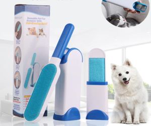 De nieuwste Pet Hair Removal -borstel Reinigingsborstel Haarverwijderingsborstel Dubbleed Hond Hair Brush Sticky Device DHL 9741434