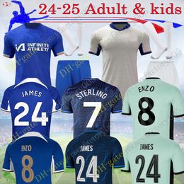 2024 Silva Sterling CFC Jerseys de fútbol Enzo Nkunku Mudryk James Willan 24 25 Kids Kit Home Werner fuera Gallagher Camiseta De Football Shirt 16-4xl