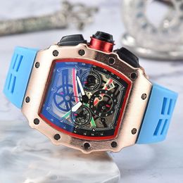 l'ultimo orologio automatico con datario rm6 pin in edizione limitata orologio da uomo cinturino in silicone per orologio al quarzo con funzione completa di lusso delle migliori marche