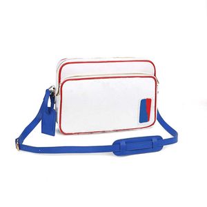 De nieuwste sport-inkjet schoudertas Hoge kwaliteit mode crossbody tas Mannen en Vrouwen Verziend Bump Kleur Een Unisex Echte lederen handtas Messenger Cameratas