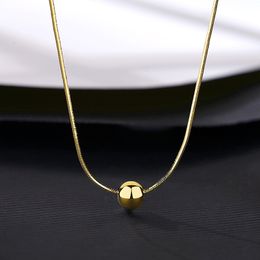 De nieuwste trend Small Gold Ball Hangketting Damesmode Luxuremerk Verpateerd 18k gouden Snake-ketting Ketting Vrouw S925 Zilveren kraagketen High-end sieraden