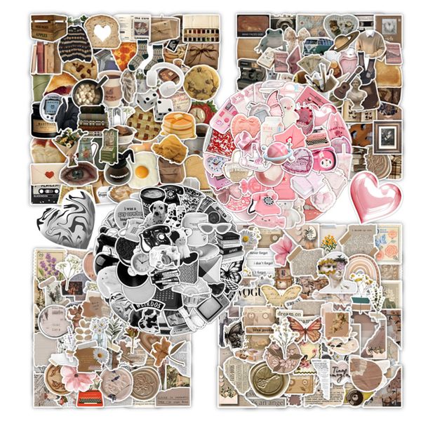 Las últimas pegatinas decorativas vintage girly heart sticker notebook decoración coche guitarra maleta muchas opciones de color soporte para logotipo personalizado