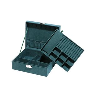 Boîte à bijoux en flanelle Vintage, coffret de rangement rétro pour pendentifs en velours de haute qualité, dernière version 240116