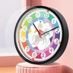 Les dernières horloges murales, horloge murale couleur jouet éducatif de 10 pouces pour les enfants, de nombreux styles à choisir