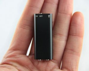Kleinste 8GB digitale audio spraakrecorder ondersteuning 13 uur spraakopname 8GB Mini USB Disk Voice Recorder met MP3-muziekspeler