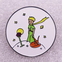 The Little Prince Fox Rose Classic Fairy Tale Email Broche Le Petit Prince Pins Men Vrouwen Kinderen geschenk