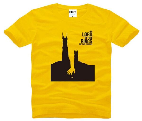 El señor de los anillos las dos torres camisetas impresas Men estilo de verano de manga corta Men039s camiseta casual t8155422