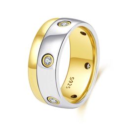 De magische ring van high-end dubbele kleurenring voor mannen en vrouwen zilveren ingelegd goud ambachtelijke geschenk met carrtiraa originele armbanden