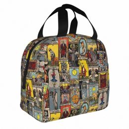 Les principaux arcanes du sac à lunch isolé tarot fuite de fortune Fortune sorcière occulte pagan vintage réutilisable sac à lunch bac à lunch tote c3hz #