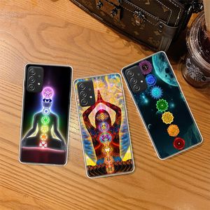 Het Mandala -chakra staat erop dat yoga -telefooncase voor Galaxy Note 20 Ultra 10 Lite 9 8 Samsung A15 A25 A35 A55 M11 M12 M21 M30s M31 M32