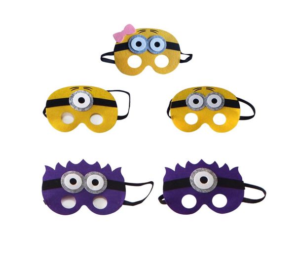 Les Minions masques Small Yellow Girl Mask for Kids Halloween Christmas Costumes Masquerade Masks Party Favors Gifts1197915