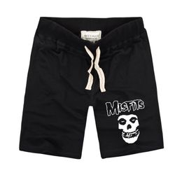 The Misfits Shorts Shorts Haute Qualité Skull Skull Hommes Casual Coton Coton Coton Pantalon Short Plus Taille S-2XL 220301