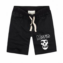 Les MISFITS Shorts de haute qualité été Fi Skull imprimé hommes décontracté Fitn Shorts Cott tricot pantalon court grande taille S-2XL 00Qn #