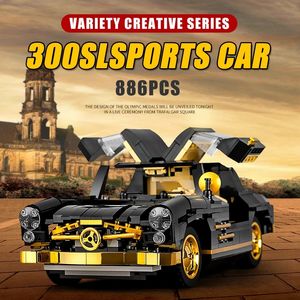 El MOC-22930 300SL Gullwing Car Model Building Blocks MOLD KING 10005 High-Tech Toy Assembly Bricks Niños Educación Regalos de Navidad Juguetes de cumpleaños para niños