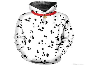 Le plus à la mode 3D impression globale chien dalmatien fermeture éclair chemise sweat à capuche Men039s sweats à capuche Sweatshirts6520372