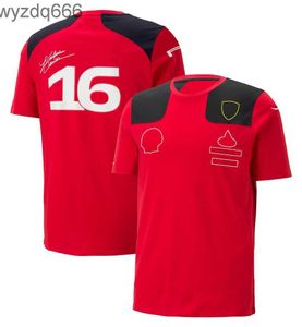 Le produit le plus nouveau F1 Formule Formule One Red Team Vêtements de course de course de course de rabat à revers Polo Contrôle de travail à manches courtes T-shirt Men personnalisé 90vo
