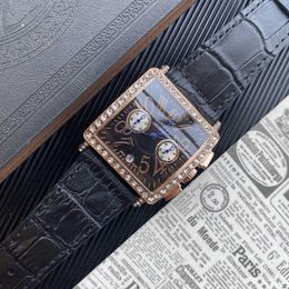 El nuevo 2021 Frank Brand Relojes de cuarzo de moda de lujo de alta calidad Relojes de mujer Watca de cuero Venta Gift192R