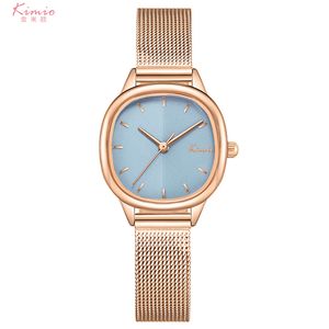 Montre de luxe légère de style INS pour femmes, haut de gamme, à la mode, carrée, cadeau de luxe, nouvelle collection 2021, 6528