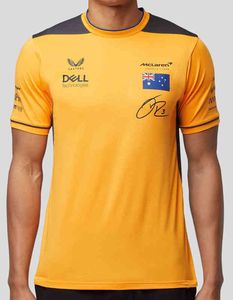 La nueva camiseta de secado rápido de ocio para hombre de manga corta Mclaren F1 Daniel Ricciardo 2022 en verano