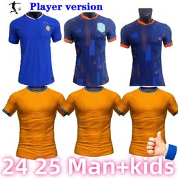 El nuevo 24 25 MEMPHIS NetherLANDSE Soccer Holland Jersey JONG VIRGIL DUMFRIES BERGVIJN Camisa 2024 2025 KLAASSEN BLIND DE LIGT Hombres Niños Kit Hombres Fans Jugador de fútbol