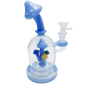 La nouvelle plate-forme Bong Dab Dab DAB de 8,6 pouces de 8,6 pouces avec un bol en verre et des accessoires de fumage de cendres de couleur mélangée pour les narguilés H2521