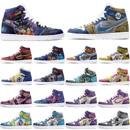 Los nuevos zapatos personalizados Zapatos de baloncesto deportivos DIY para hombres 1 Mujeres 1 Moda y guapo Anime Zapatos deportivos con personajes personalizados Zapatos deportivos al aire libre