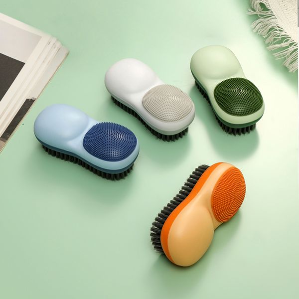 La nouvelle brosse à linge en laine douce double face ne nuit pas aux vêtements, poignée domestique, brosse de nettoyage multifonctionnelle confortable, vente en gros de Dieu