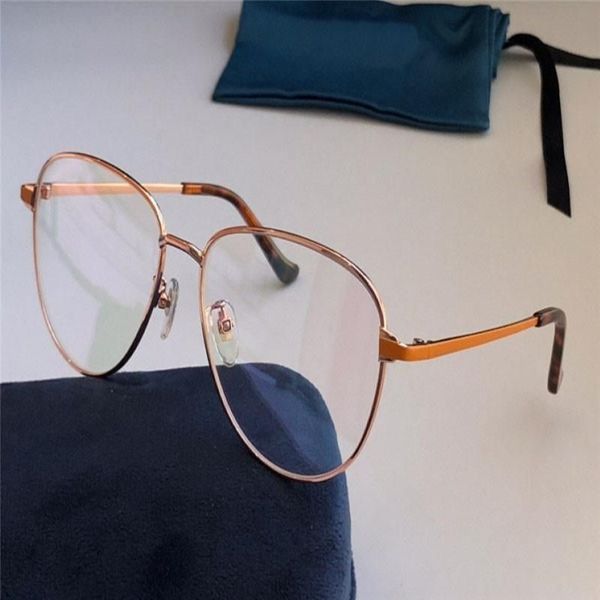 El nuevo diseño de moda gafas ópticas 0577 piloto de metal marco completo con lente transparente estilo popular de alta calidad 234b
