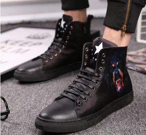 De nieuwe pop-kwaliteit populaire mode casual schoenen voor mannen lente herfst veter-up mannelijke flats hoge top laarzen