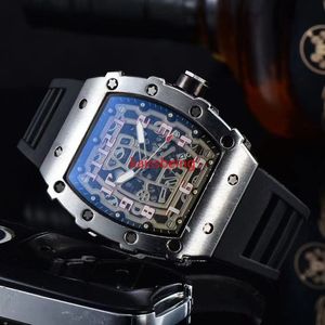 De nieuwe luxe 3-pin quartz horloge transparante bezel heren automatisch horloge heren designer pols Reloj Hombre3119