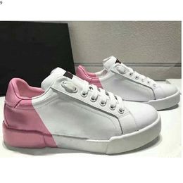 The New Man Fashion Women Shoes Men Leather Lapper Platform Overgrote enige Sneakers White Black Casual HCJK0003