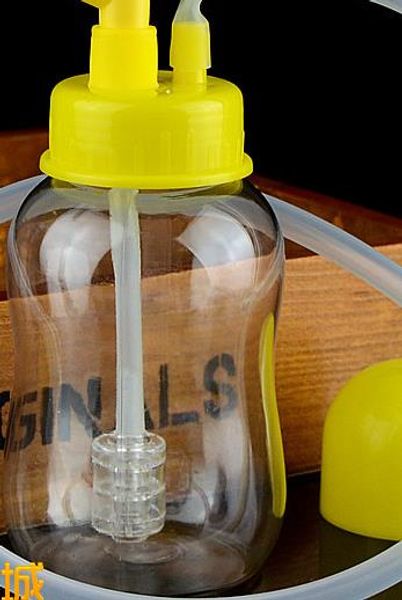 La nouvelle bouteille moyenne transparente Narguilé, bongs en verre, pipe à eau en verre, pipe à fumer