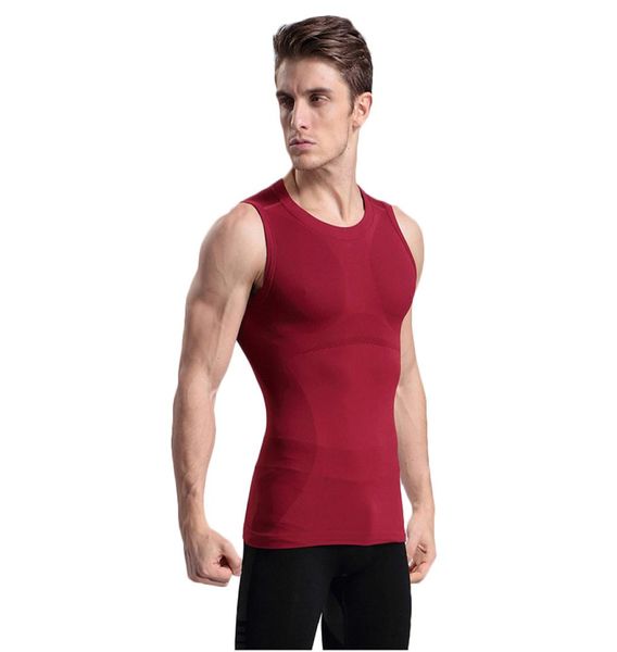 Los nuevos hombres 039s cuerpo esculpir ropa de plástico presión ligera cómodo transpirable secado rápido chaleco deportivo6034965