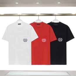 Het nieuwe heren T-shirt met letterschuimdruk maakt gebruik van 230 g dubbele strengen 32 strak dubbel garen katoen stof zacht zwart wit roze rood3XL#99
