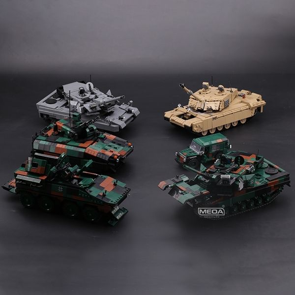 La nouvelle arme technique militaire armée allemande 88 porte-chars Cheetah M113 blocs de construction de voitures blindées WW2 briques jouets pré-vente LJ200928