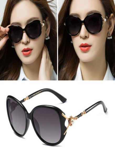 Les nouvelles lunettes de soleil polarisées avec lunettes de soleil à visage rond célébrités féminines peuvent être assorties aux lunettes à écran carré rouge7711484