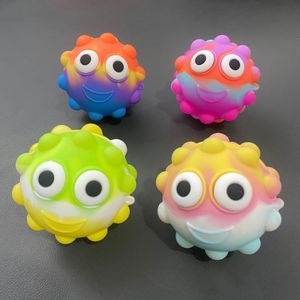 De nieuwe Pop Silicone Pinch Ball 3D Toys Decompressie Bubble Joy Grip Balls Fingertip Release Bubble Toy