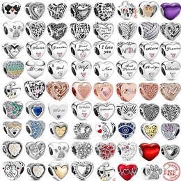 De nieuwe populaire 925 sterling zilveren engel serie beer, moeder, familie, liefde, hart, hart en originele Pandora armband DIY sieraden cadeau