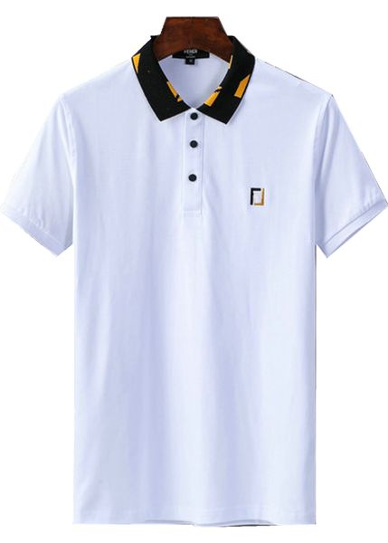 Le nouveau style broderie été marque de luxe polo designer de vêtements pour hommes pur coton polo t-shirt mode britannique couleur unie respirant revers côté manches courtes M-3xl 886