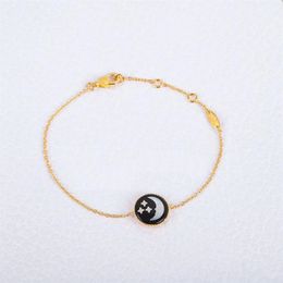 Le nouveau collier étoile soleil lune pendentif porte-bonheur adopte des bijoux en nacre sterling épaisseur d'argent en or de haute qualité Neckla321r
