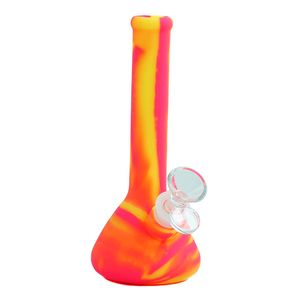 Narguilés 7,5 '' silicone petit beeker conduites d'eau de forme unique bong accessoires de fumée dab rig